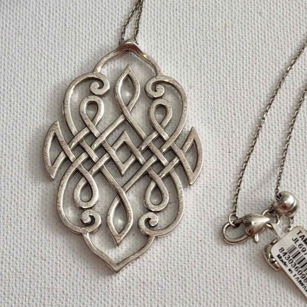 Brighton‎ Tamal Silver Plated Crystal Celtic Knot Pendant Necklace $138 - Picture 4 of 6